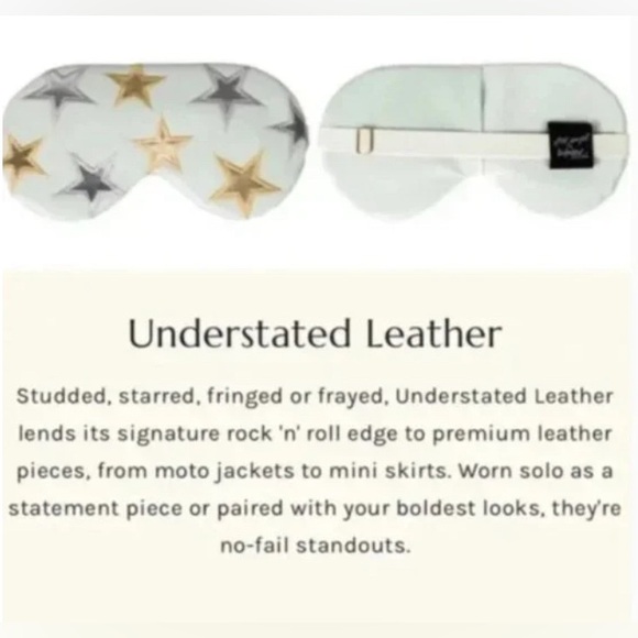 NIB FREE PEOPLE & UNDERSTATED LEATHER STARRY🌟EYED TRAVEL👁️MASK-MINT,OS,BNIB✨LE - Picture 3 of 5